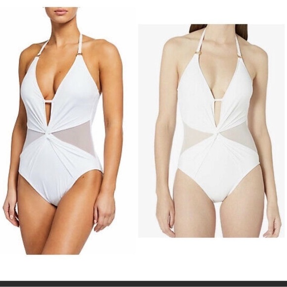 La Blanca Swimwear mesh halter one piece! - Picture 2 of 14